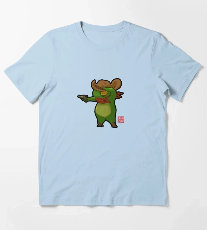 cowboy cowgirl cute frog T-Shirt Sky Blue