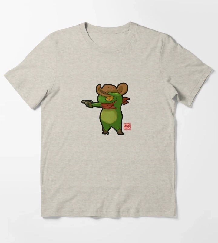 cowboy cowgirl cute frog T-Shirt Cream