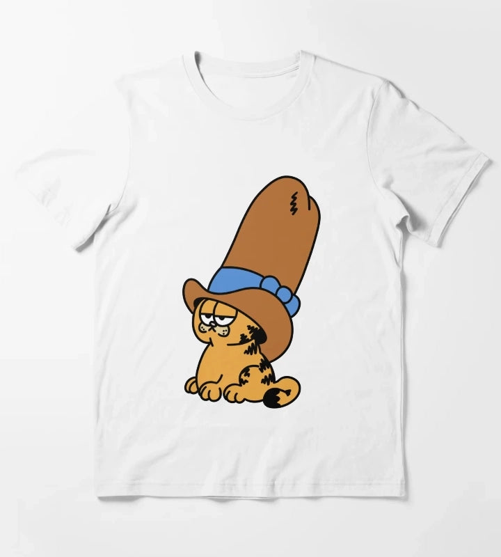 cowboy garfield yeehaw T-Shirt White