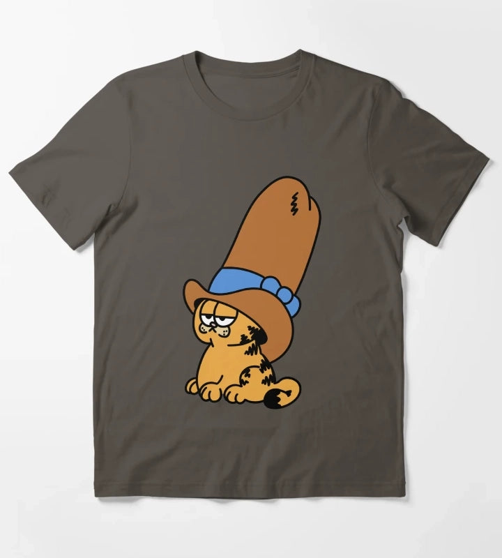 cowboy garfield yeehaw T-Shirt Dark Grey