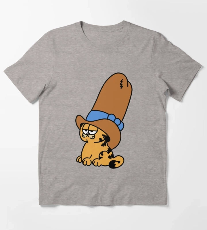 cowboy garfield yeehaw T-Shirt Heather Grey