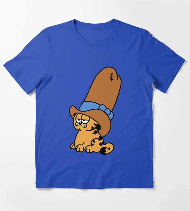 cowboy garfield yeehaw T-Shirt Blue
