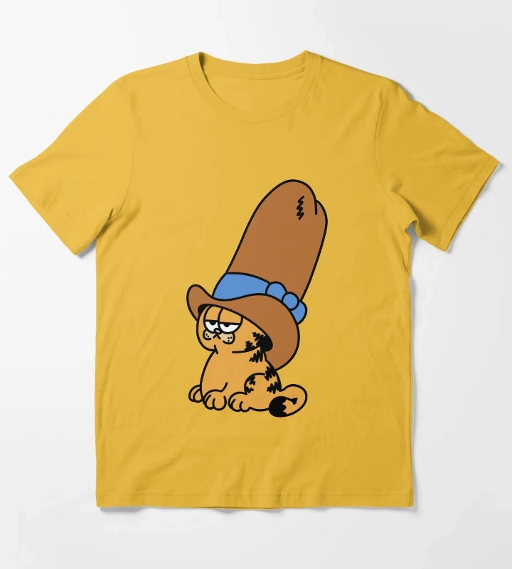cowboy garfield yeehaw T-Shirt Yellow