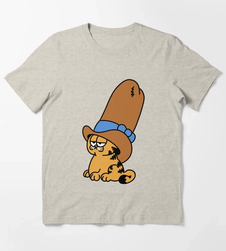 cowboy garfield yeehaw T-Shirt Cream