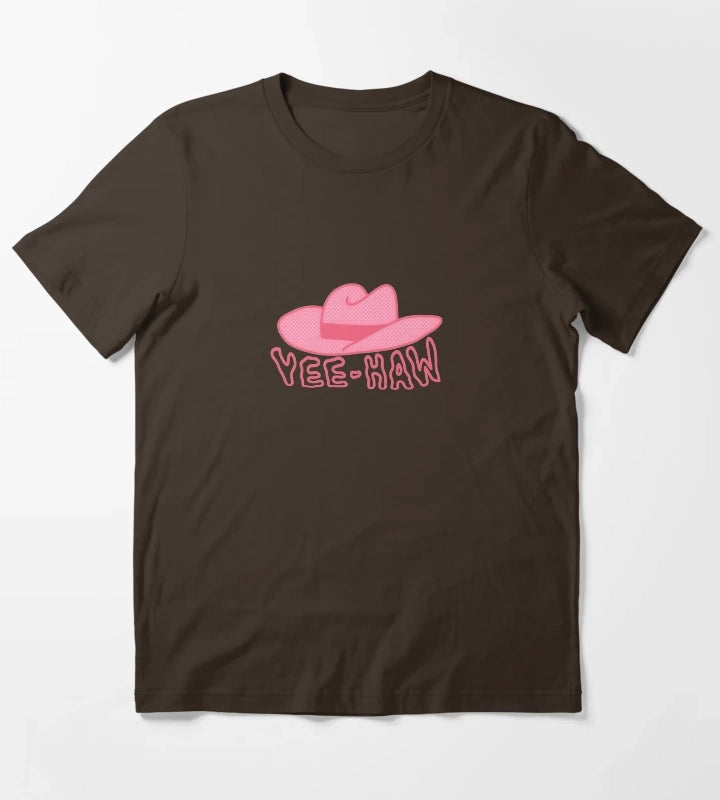 cowboy hat yeehaw T-Shirt Brown