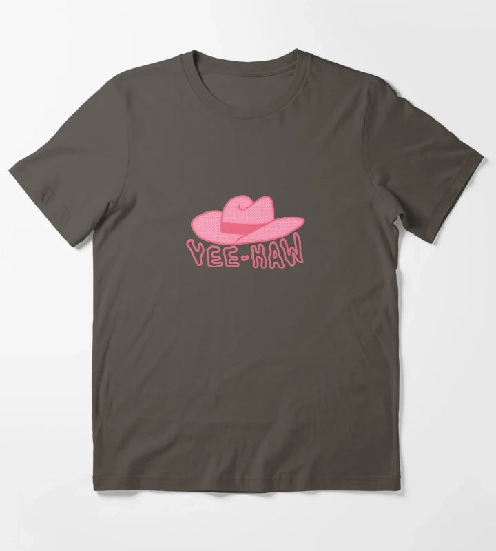 cowboy hat yeehaw T-Shirt Dark Grey