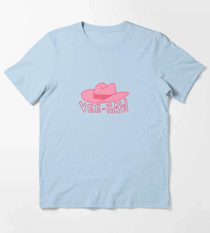 cowboy hat yeehaw T-Shirt Sky Blue