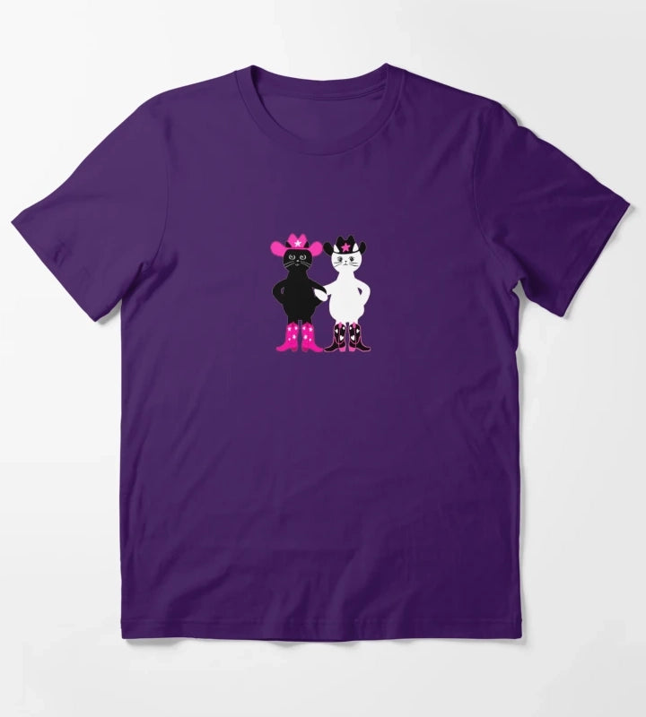 cowgirl kitties T-Shirt Purple