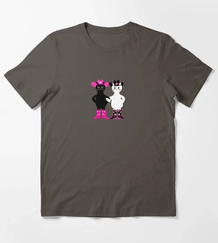 cowgirl kitties T-Shirt Dark Grey
