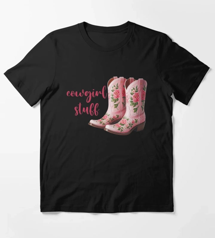 cowgirl stuff pink floral boots T-Shirt