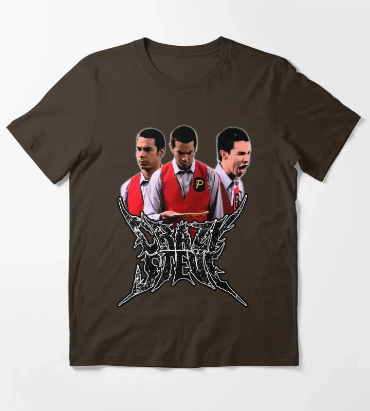 crazy steve T-Shirt Brown