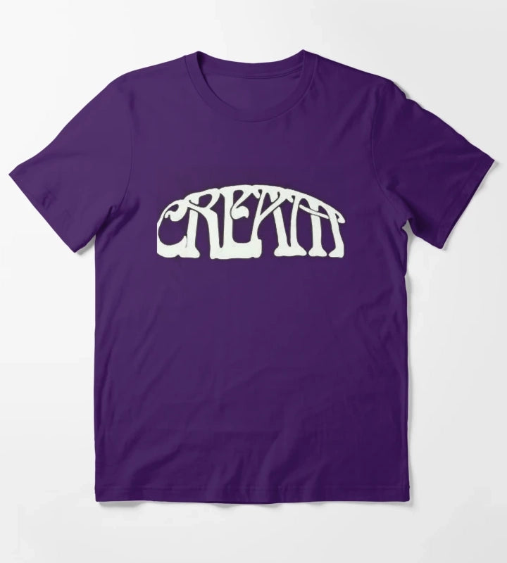 cream band simple T-Shirt Purple