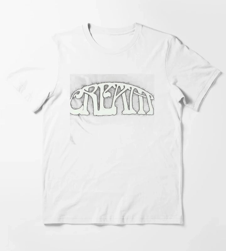 cream band simple T-Shirt White