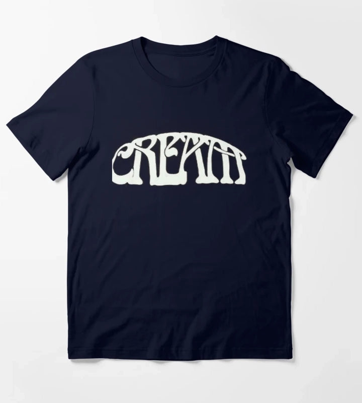 cream band simple T-Shirt Navy