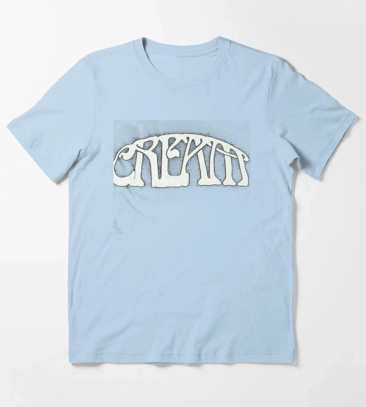cream band simple T-Shirt Sky Blue