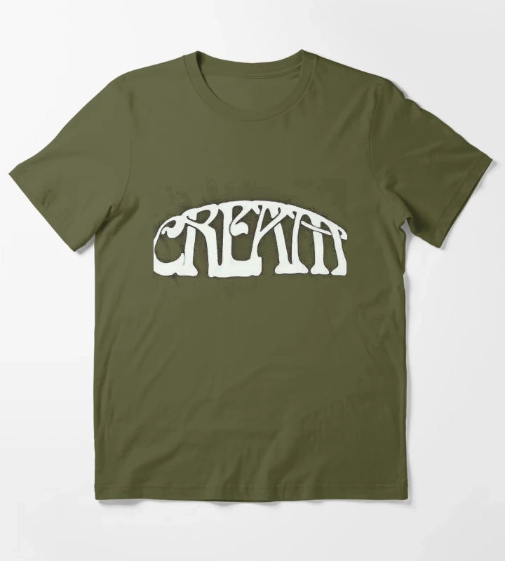 cream band simple cream band funny T-Shirt Olive Green