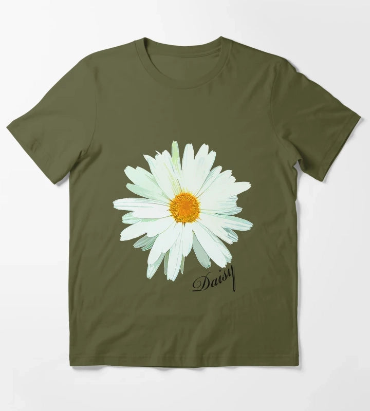 daisy Daisy Daisy Print Daisy Coaster Daisy Mug Daisy Painting Daisy Print Daisy Art Daisy Decor Daisy Ornament Daisy Christmas Ornament T-Shirt Olive Green