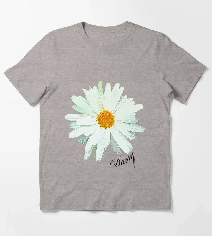 daisy Daisy Daisy Print Daisy Coaster Daisy Mug Daisy Painting Daisy Print Daisy Art Daisy Decor Daisy Ornament Daisy Christmas Ornament T-Shirt Heather Grey