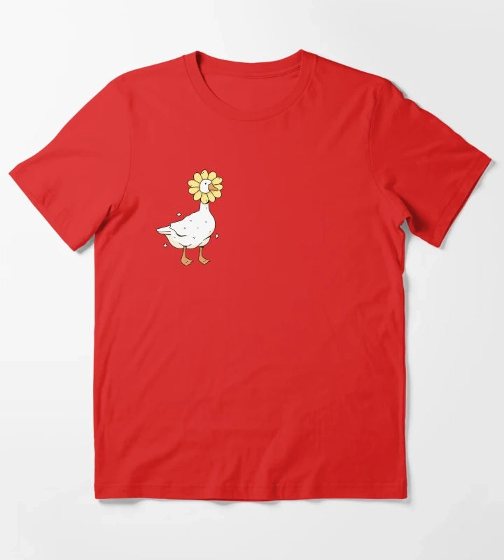daisy goose illustration T-Shirt Red