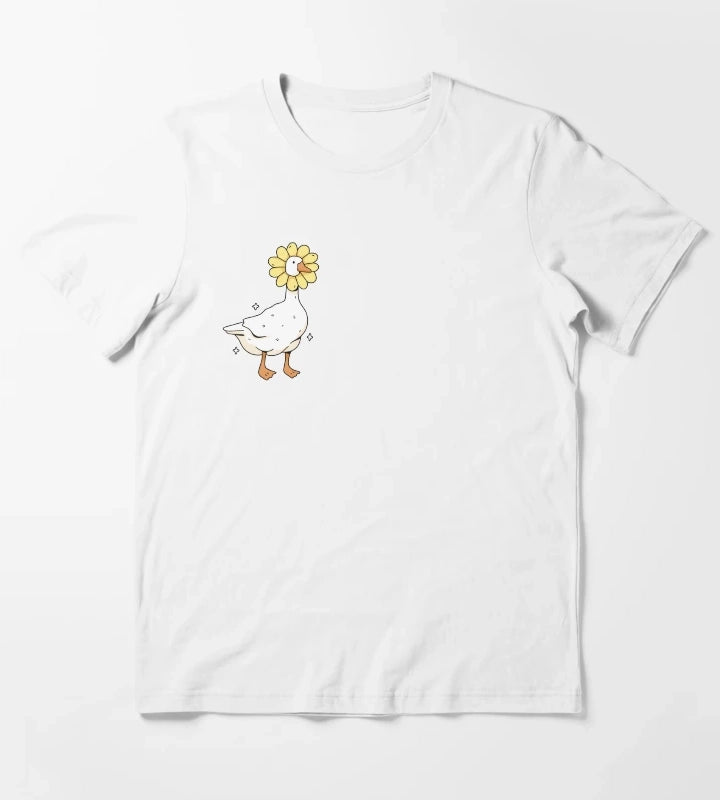 daisy goose illustration T-Shirt White