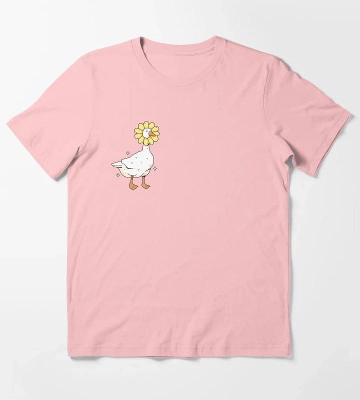 daisy goose illustration T-Shirt Dark Grey