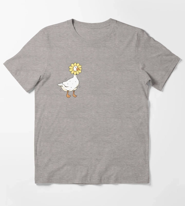daisy goose illustration T-Shirt Heather Grey