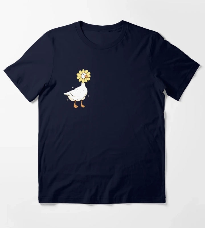 daisy goose illustration T-Shirt Navy