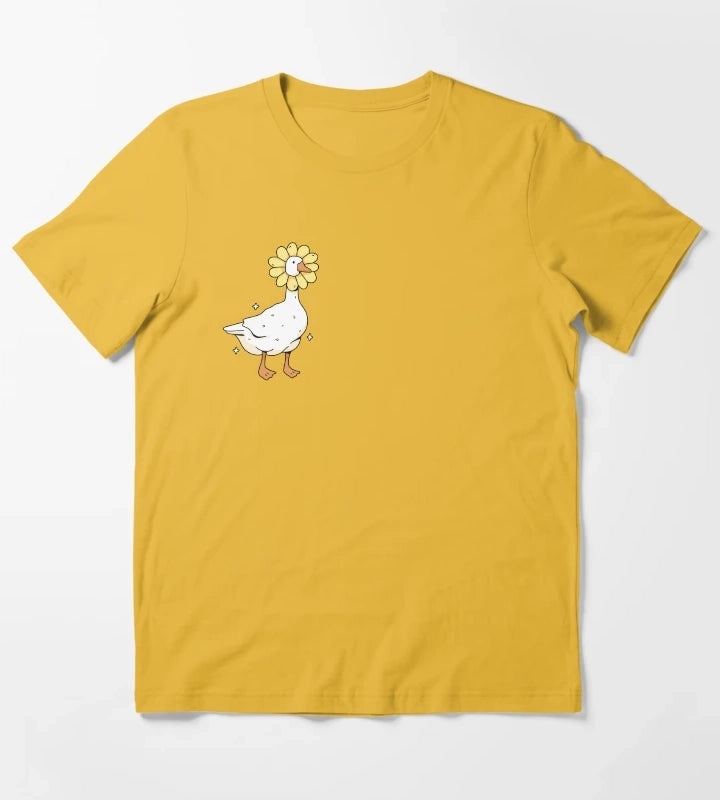 daisy goose illustration T-Shirt Yellow