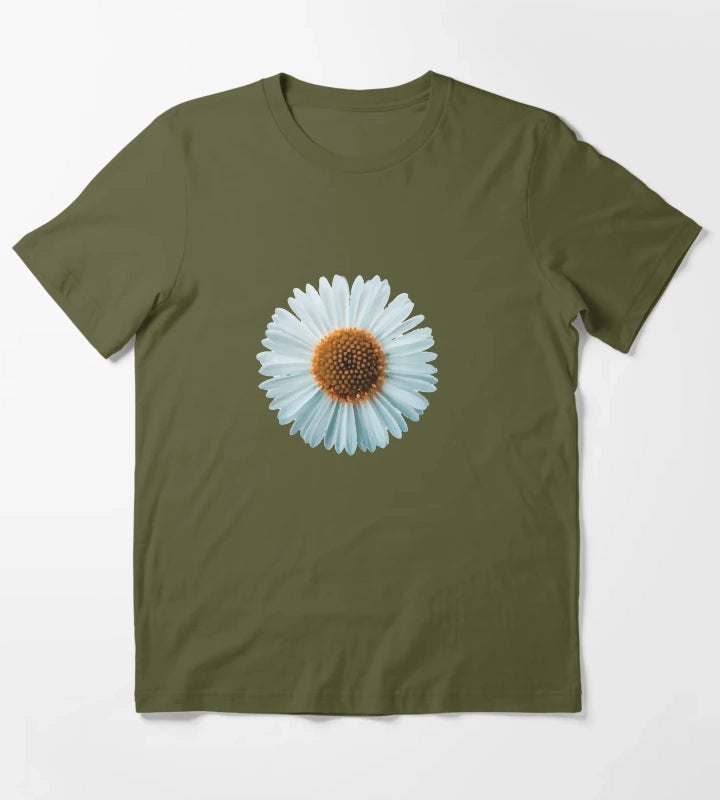 daisy pattern daisy Sticker T-Shirt Olive Green
