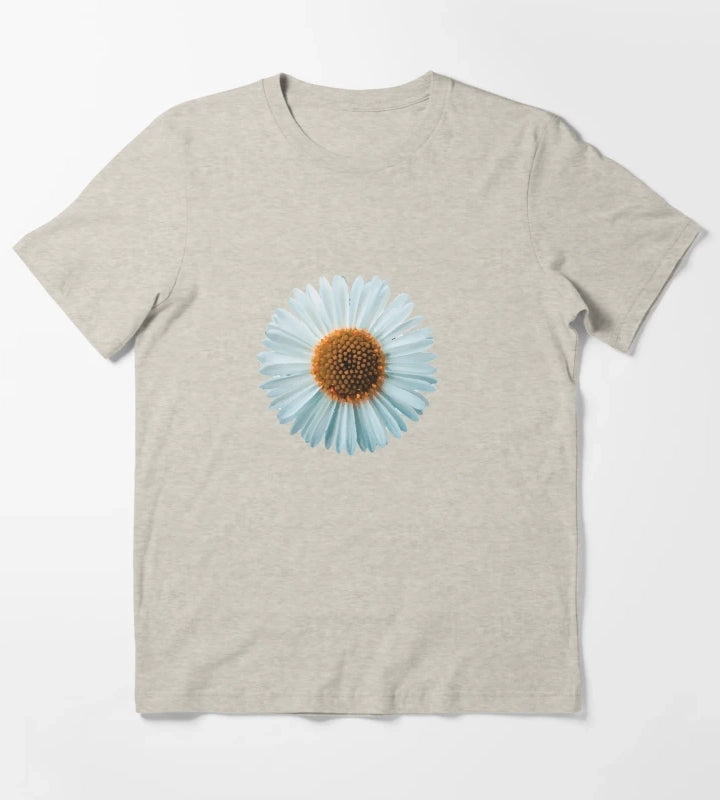 daisy pattern daisy Sticker T-Shirt Cream