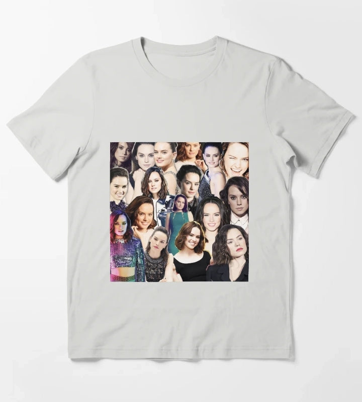 daisy ridley collage T-Shirt Light Grey