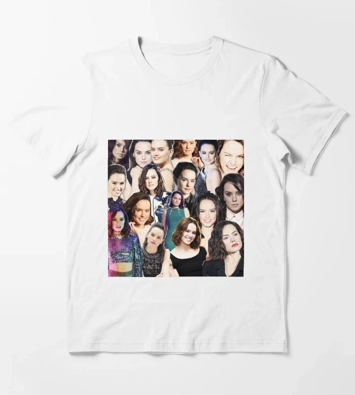 daisy ridley collage T-Shirt White