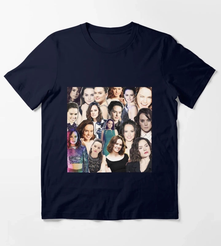 daisy ridley collage T-Shirt Navy