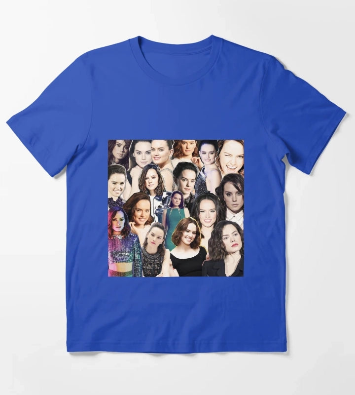 daisy ridley collage T-Shirt Blue