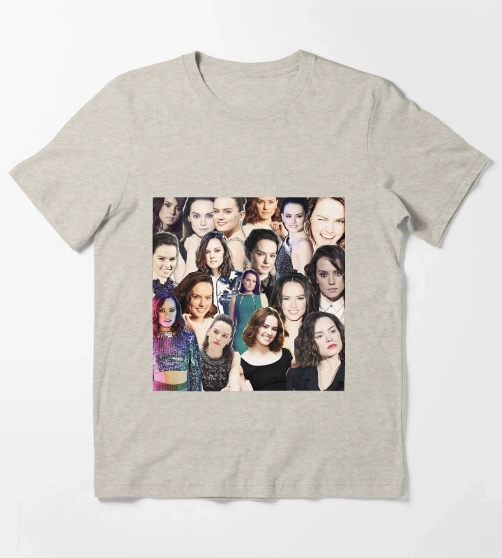 daisy ridley collage T-Shirt Cream