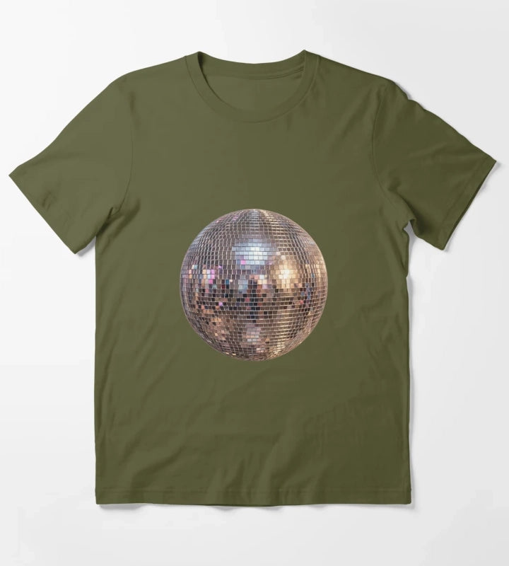 disco ball 1 T-Shirt Olive Green
