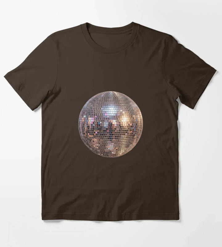 disco ball 1 T-Shirt Brown