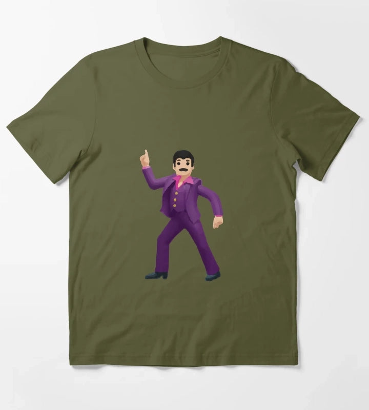 disco emoji man T-Shirt Olive Green