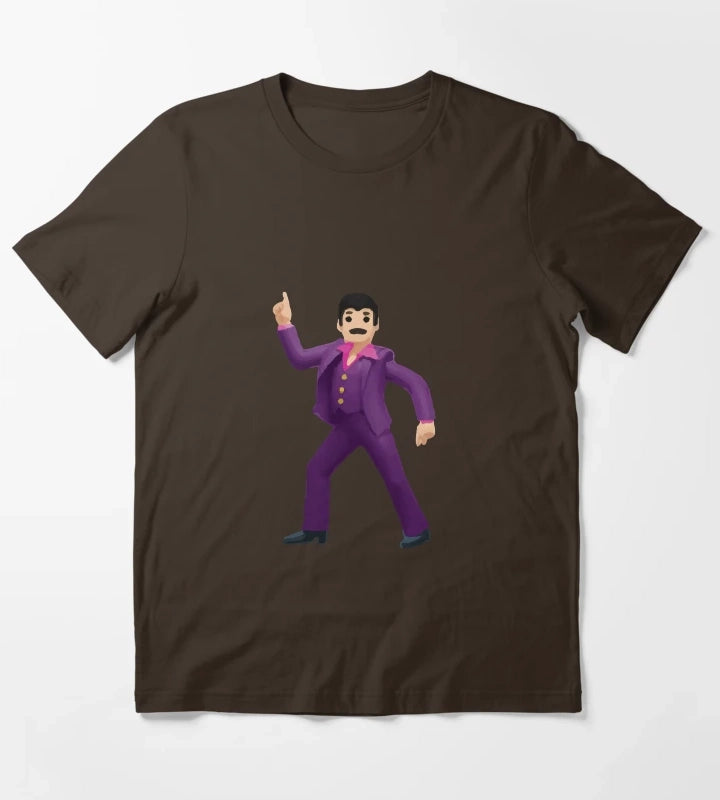 disco emoji man T-Shirt Brown