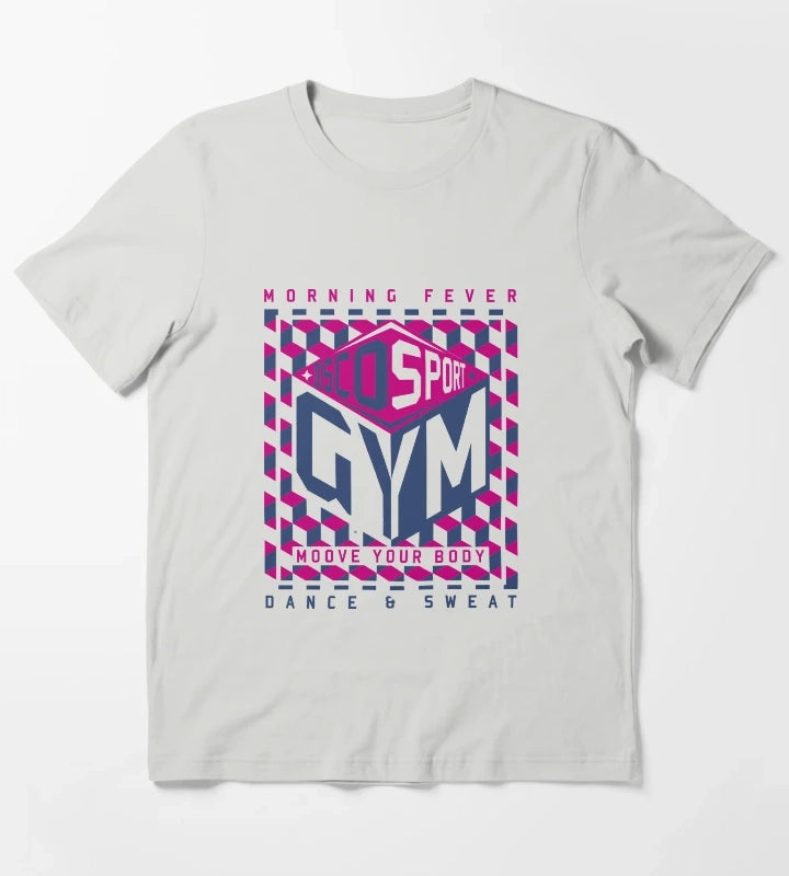 disco gym T-Shirt Light Grey