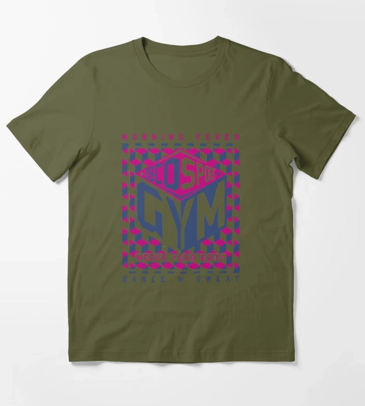 disco gym T-Shirt Olive Green