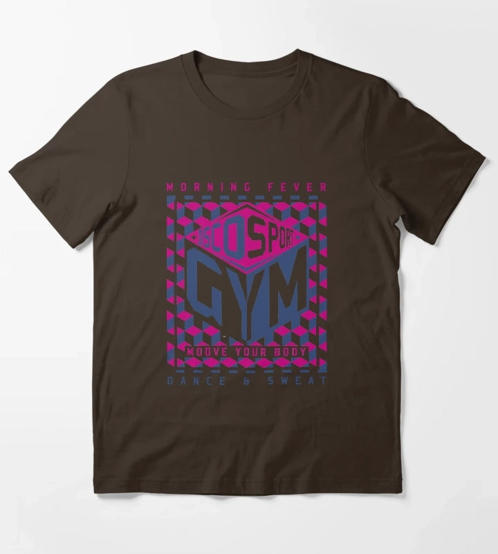 disco gym T-Shirt Brown
