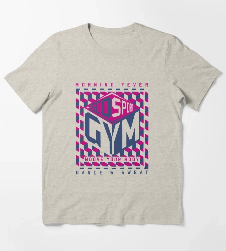 disco gym T-Shirt Cream