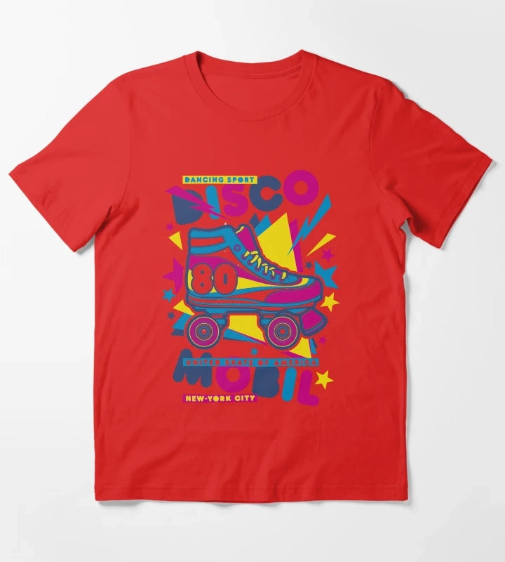 disco roller T-Shirt Red