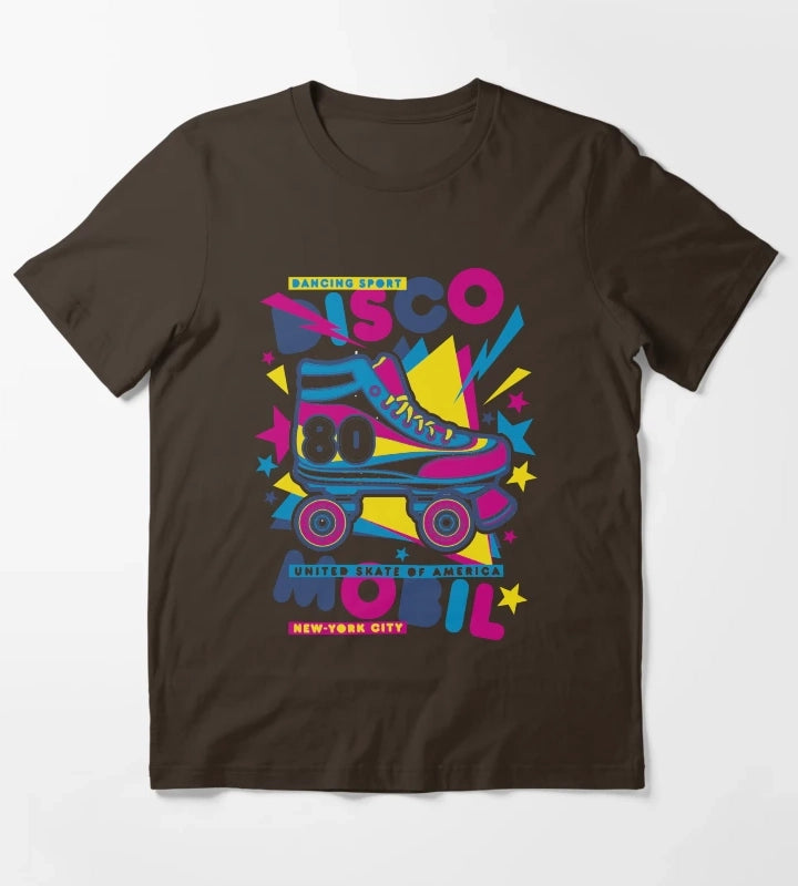 disco roller T-Shirt Brown