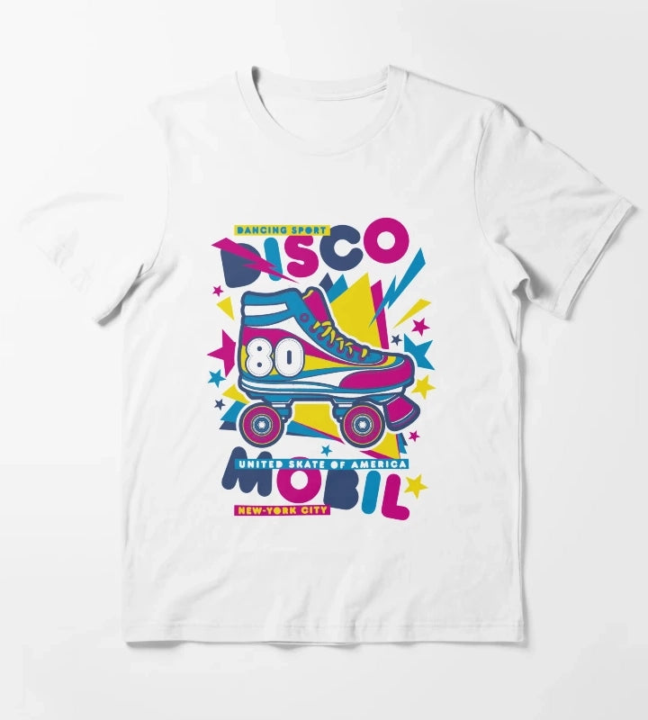 disco roller T-Shirt White