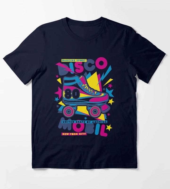 disco roller T-Shirt Navy