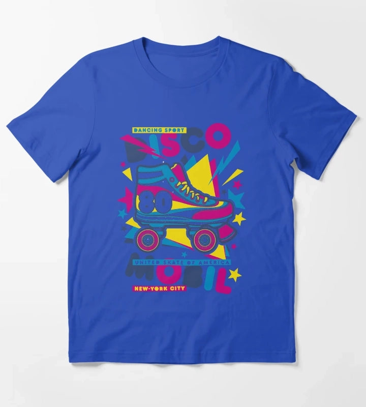 disco roller T-Shirt Blue