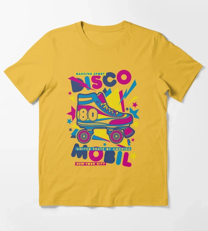 disco roller T-Shirt Yellow