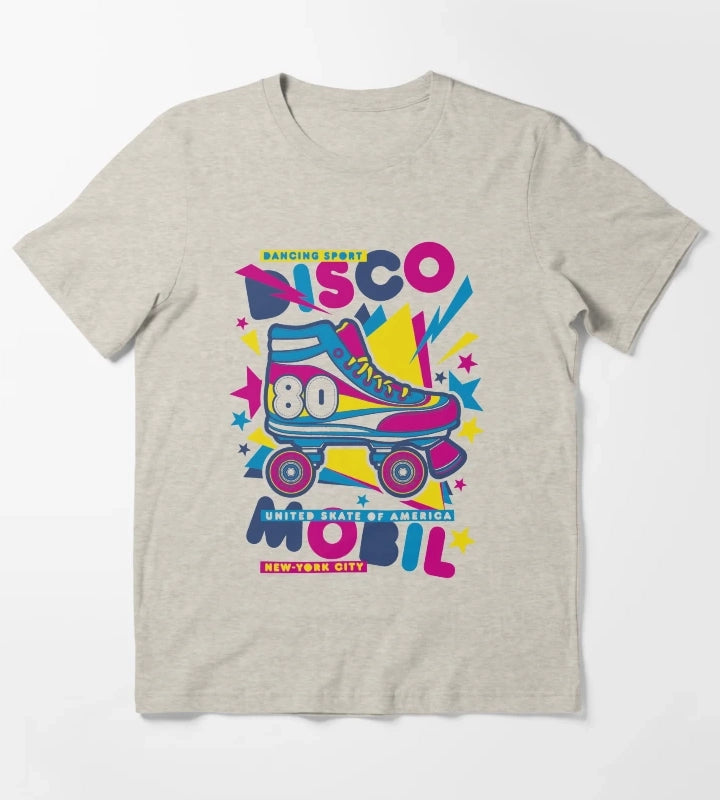 disco roller T-Shirt Cream